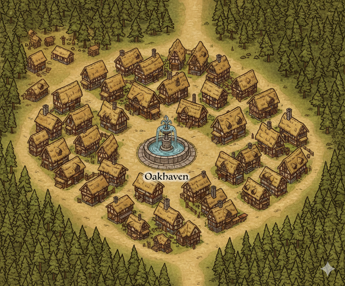 The City of Oak Haven in the Northern Woods